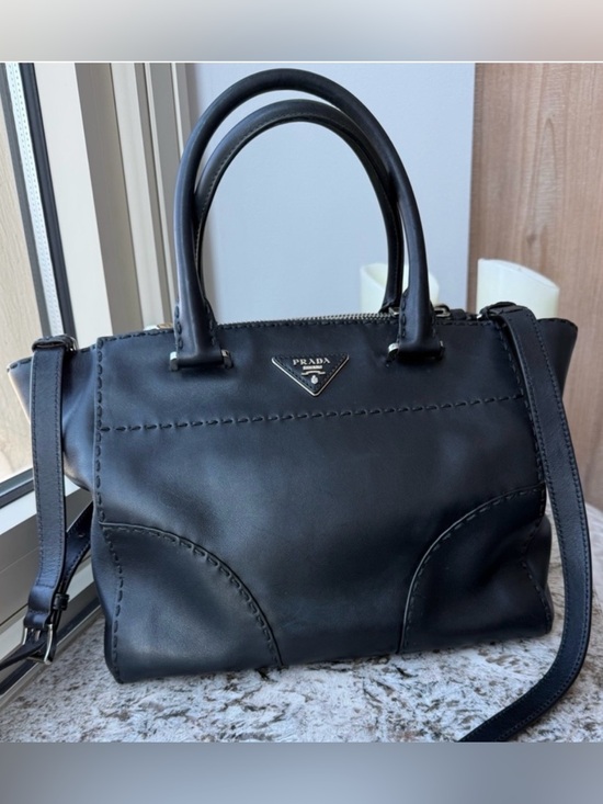 Prada Handbags - Authentic Prada Twin Pocket City Crossbody Tote in Black Saffiano Leather w/COA